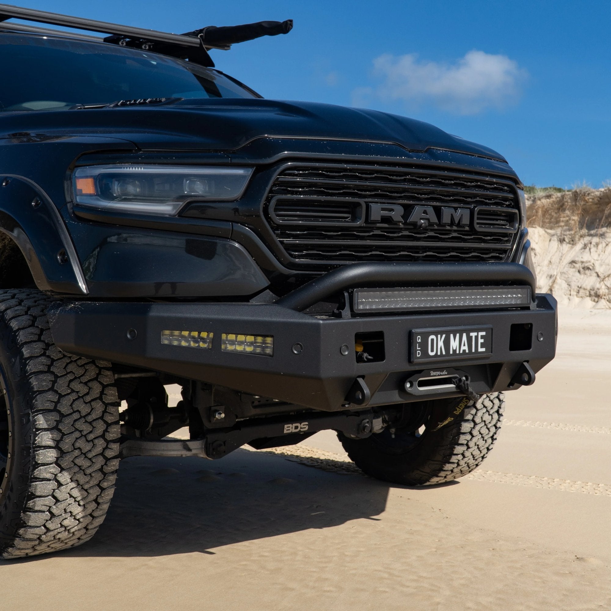 Pre Runner Bar (Raw) suits Ram 1500 Rebel (2019+) by Outback Kitters