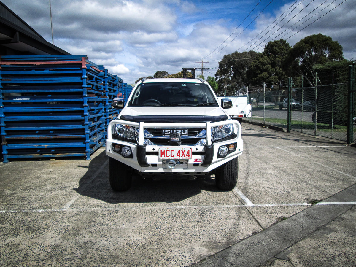 MUX RF 2013-2016 707-02 Falcon Bull Bar Black A-Frame Package (LED Foglight) - SKU MCC-08003-702FOGUP