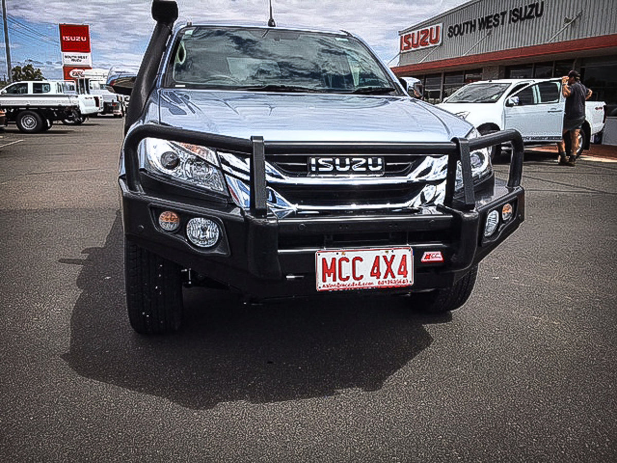 MUX RF 2013-2016 707-02 Falcon Bull Bar Black A-Frame Package (LED Foglight) - SKU MCC-08003-702FOGUP