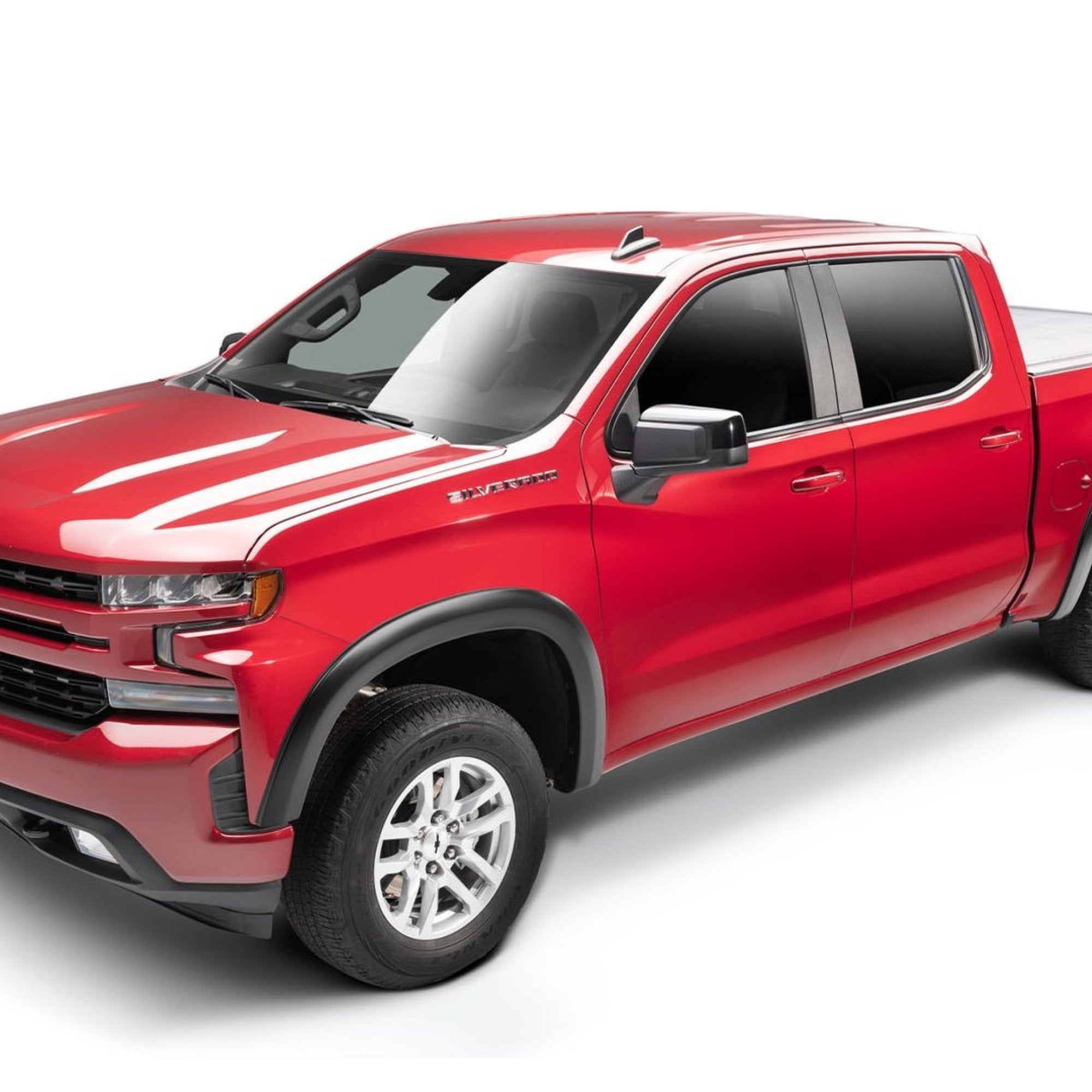 2.5" OE-Style Smooth Fender Flares, Black, Front & Rear suits Chev 1500 (19-26) by Husky Liners