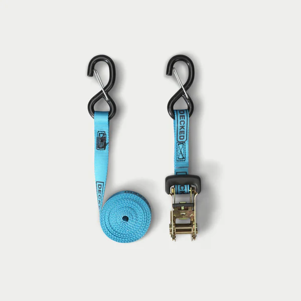 Rachet Straps, Blue, Set of 2 by DECKED