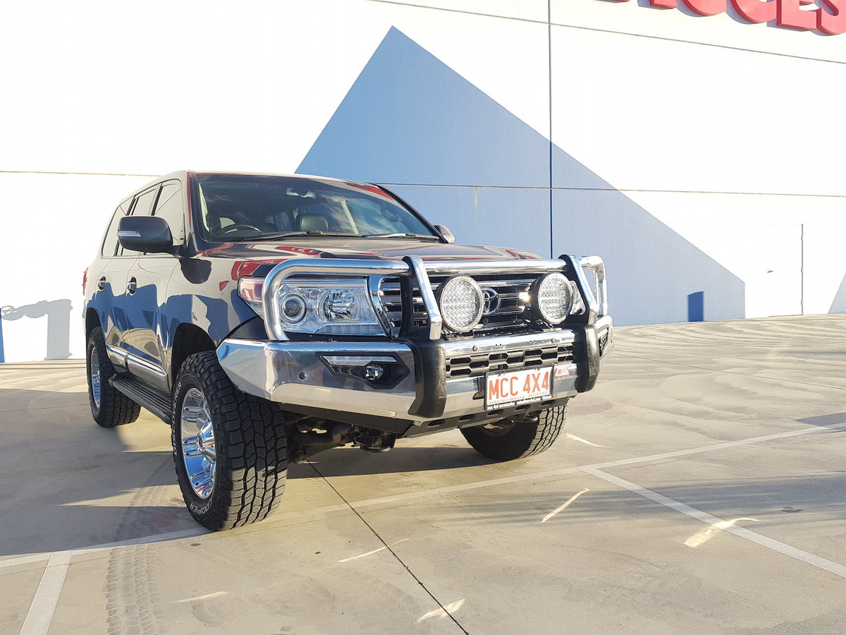 Land Cruiser 200 series prefacelift 2007-2015 808-02A Alloy Phoenix Bull Bar A-Frame Package - SKU MCC-01008-802AW