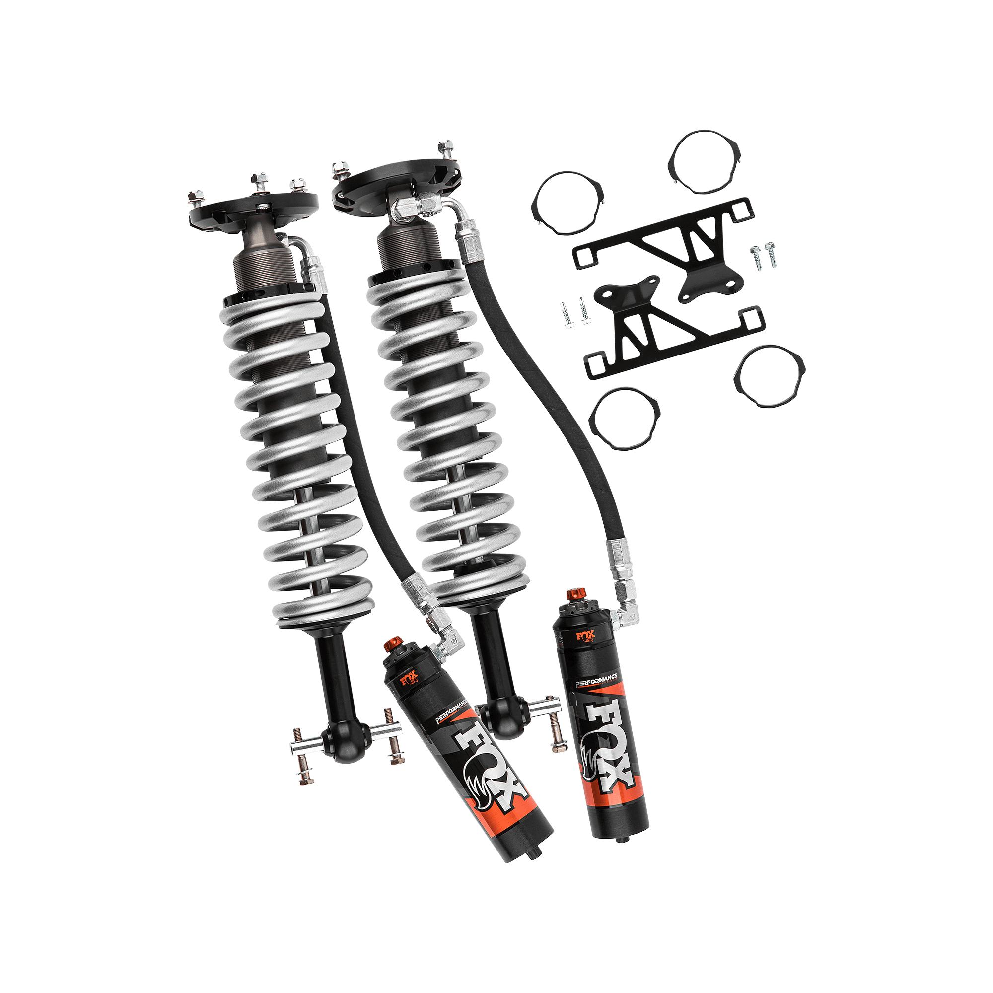 Front Fox Performance Elite Series 2.5" Coilover Remote Reservoir DSC Shocks, Suits 3.5" Lift, Set of 2 suits Chev 1500 (2019-2025) / GMC 1500 (2019-2025) by BDS Suspension