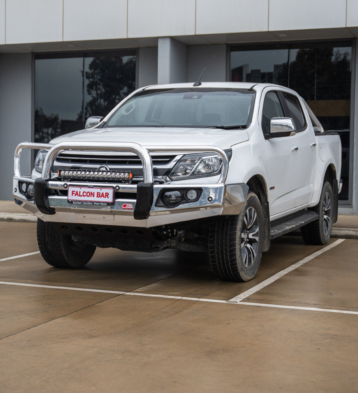 Colorado RG Trail Blazer 2017-2020 707-01A Alloy Falcon Bull Bar Triple Loops Package (LED Foglight) - SKU MCC-07005-701A
