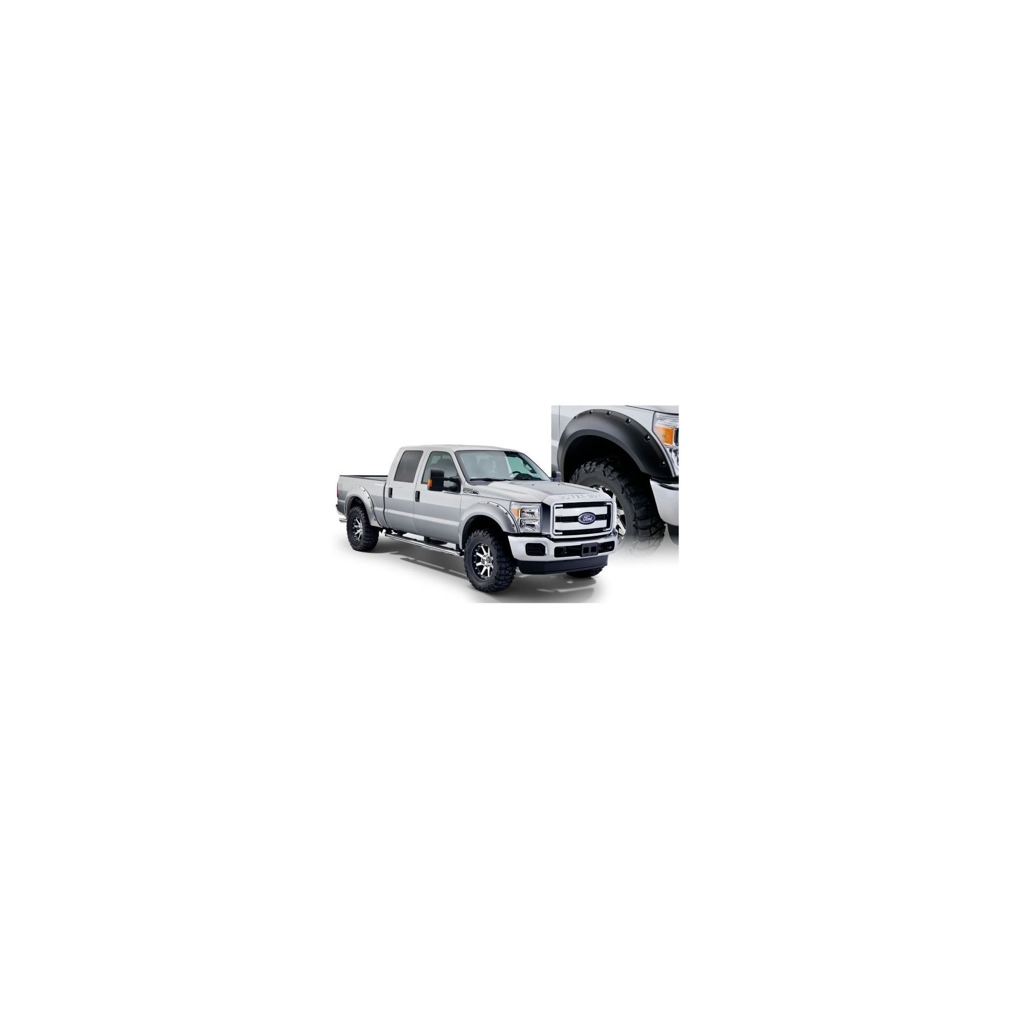 Pocket Style Smooth Fender Flares, Black, Front & Rear suits Ford F-250 Super Duty (11-16) by Husky Liners