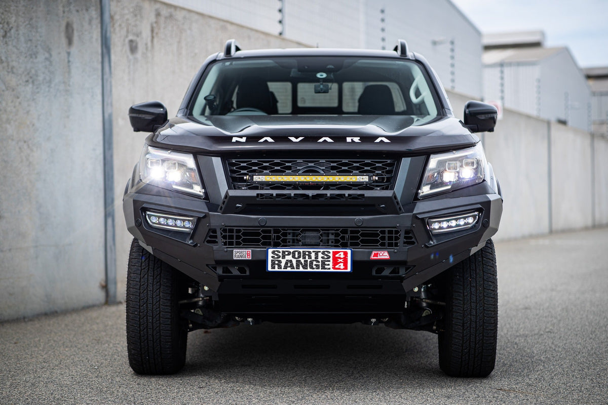 Navara Np300 2021-Present - 909-01 Alloy Pegasus Bull Bar Bumper Replacement Package IEB Compatible (Intelligent Emergency Braking) - SKU MCC-03014-901