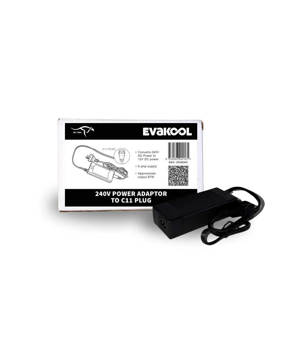 EVAKOOL 12/240V EvaPower Slimline Power Adaptor Adventure Plug