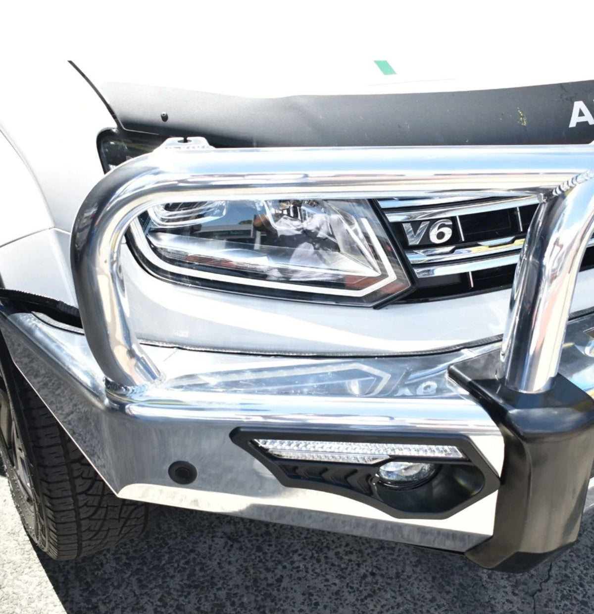 Amarok 2011-On 808-01A Alloy Phoenix Bull Bar Triple Loops Package - SKU MCC-04001-801AW