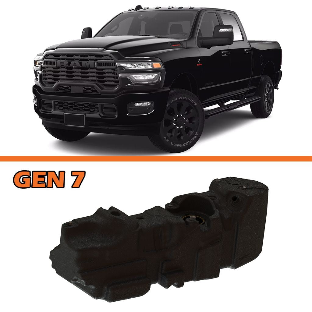 Long Range Fuel Tank, 197L, Crew Cab, 6'4 Tub suits Ram 2500/3500 (25-26) by Titan Tanks