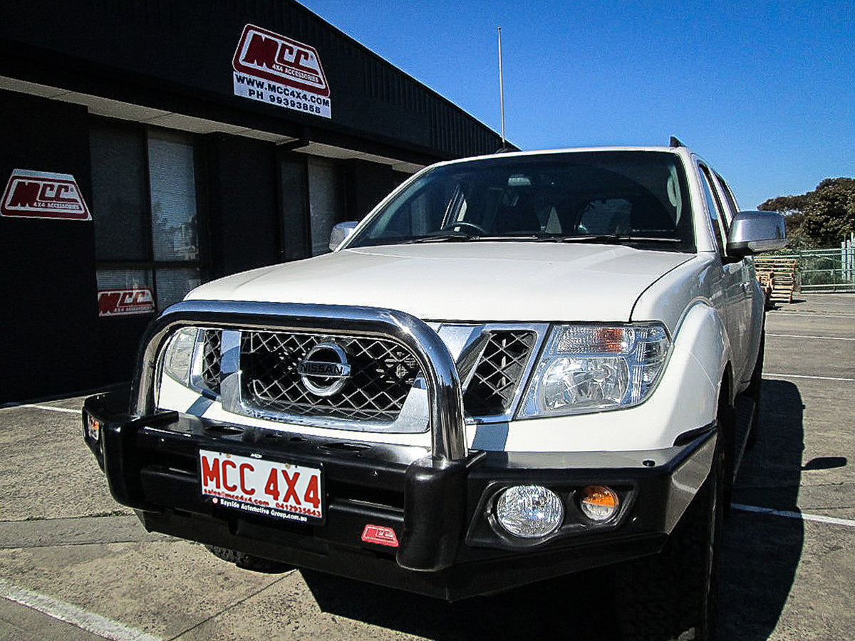 Navara D40 2011-2015 707-01 Falcon Bull Bar Single Stainless Loop Package (No Foglight) - SKU MCC-03007-701SSL
