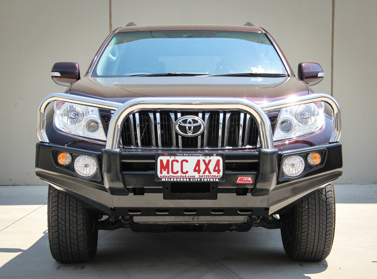 Prado 150 prefacelift 2009-2017 707-01 Falcon Bull Bar Single Black Loop Package (No Foglight) - SKU MCC-01011-701SBL