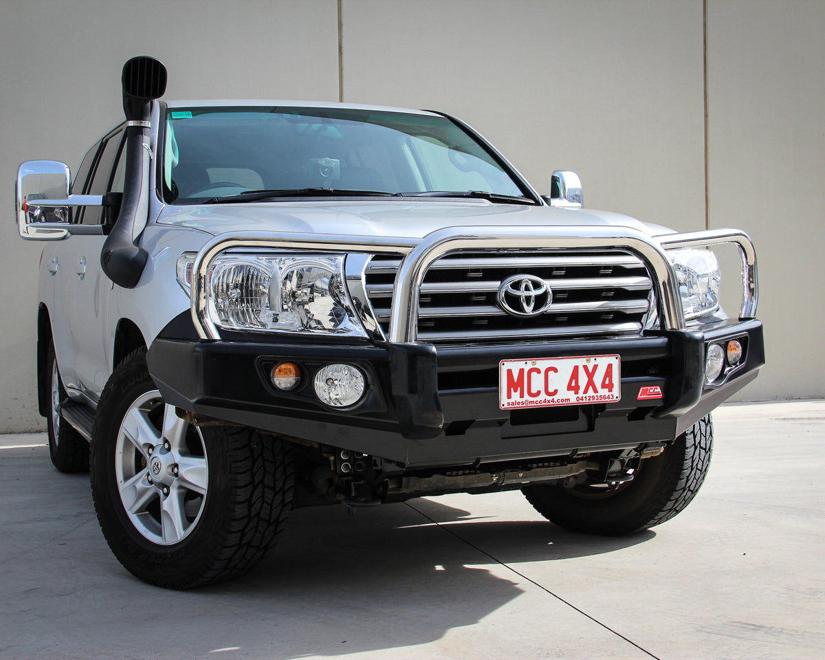 Land Cruiser 200 series prefacelift 2007-2015 707-01 Falcon Bull Bar Triple Stainless Loops Package (No Foglight) - SKU MCC-01008-701UP