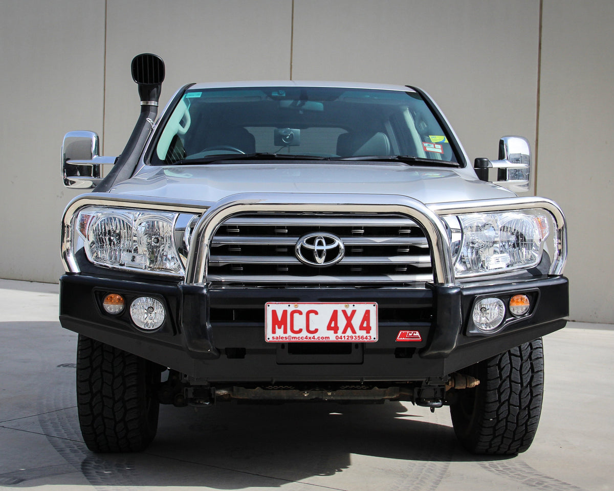 Land Cruiser 200 series prefacelift 2007-2015 707-01 Falcon Bull Bar Triple Stainless Loops Package (No Foglight) - SKU MCC-01008-701UP