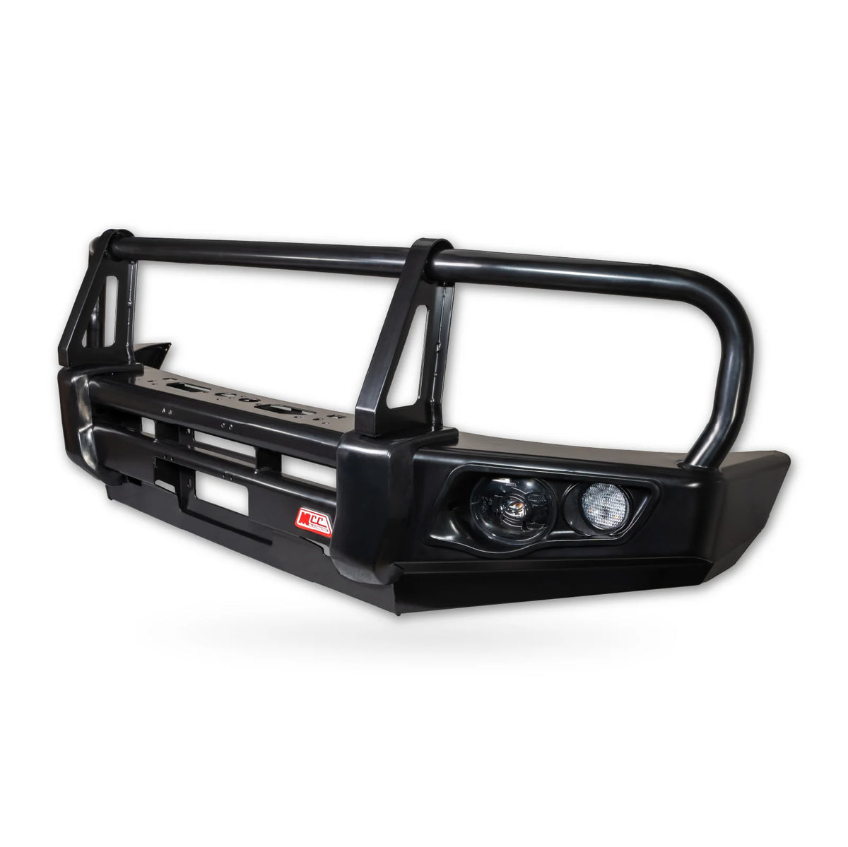 BT50 UP UR 2012-2020 707-02 Falcon Bull Bar Black A-Frame Package (LED Foglight) - SKU MCC-06002-702FOGUP