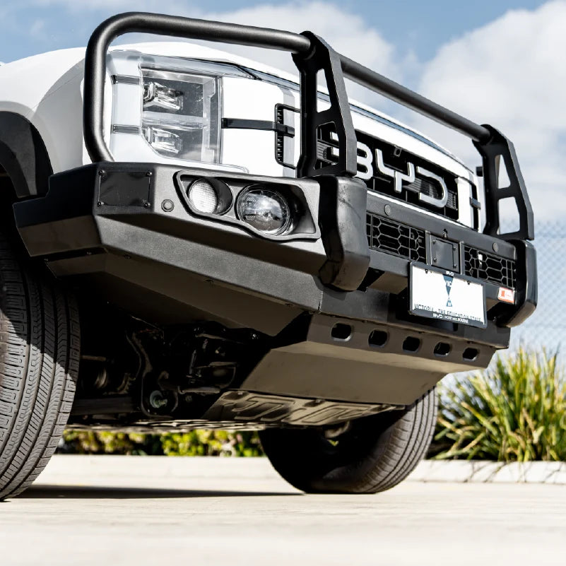 BYD Shark 6 2025-On 707-02 Falcon Bull Bar Black A-Frame Package (LED Foglight) (Sand Black)