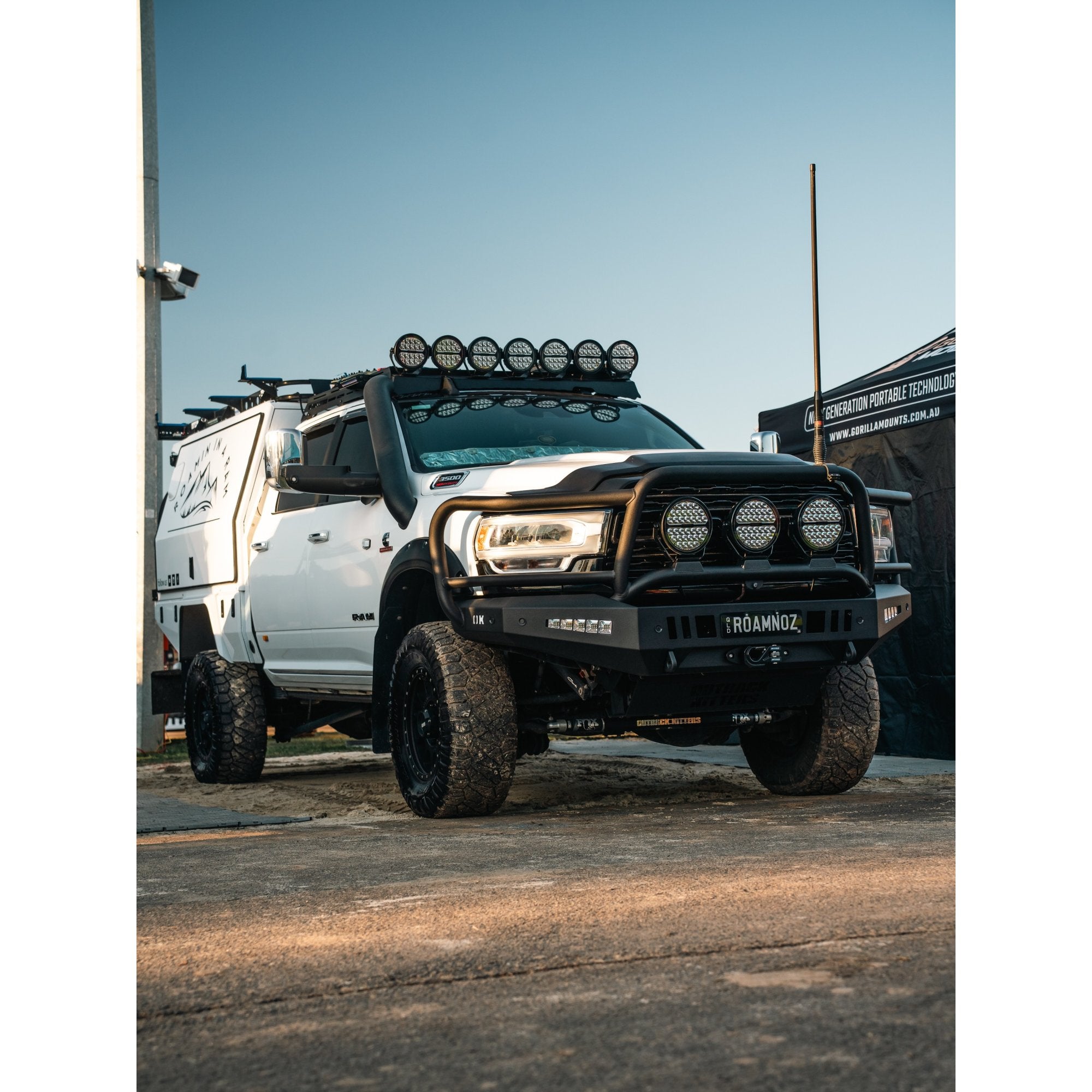 Full Guard Bar, 3 Tabs, Texture Black suits Ram 2500/3500 (2019-2024) by Outback Kitters