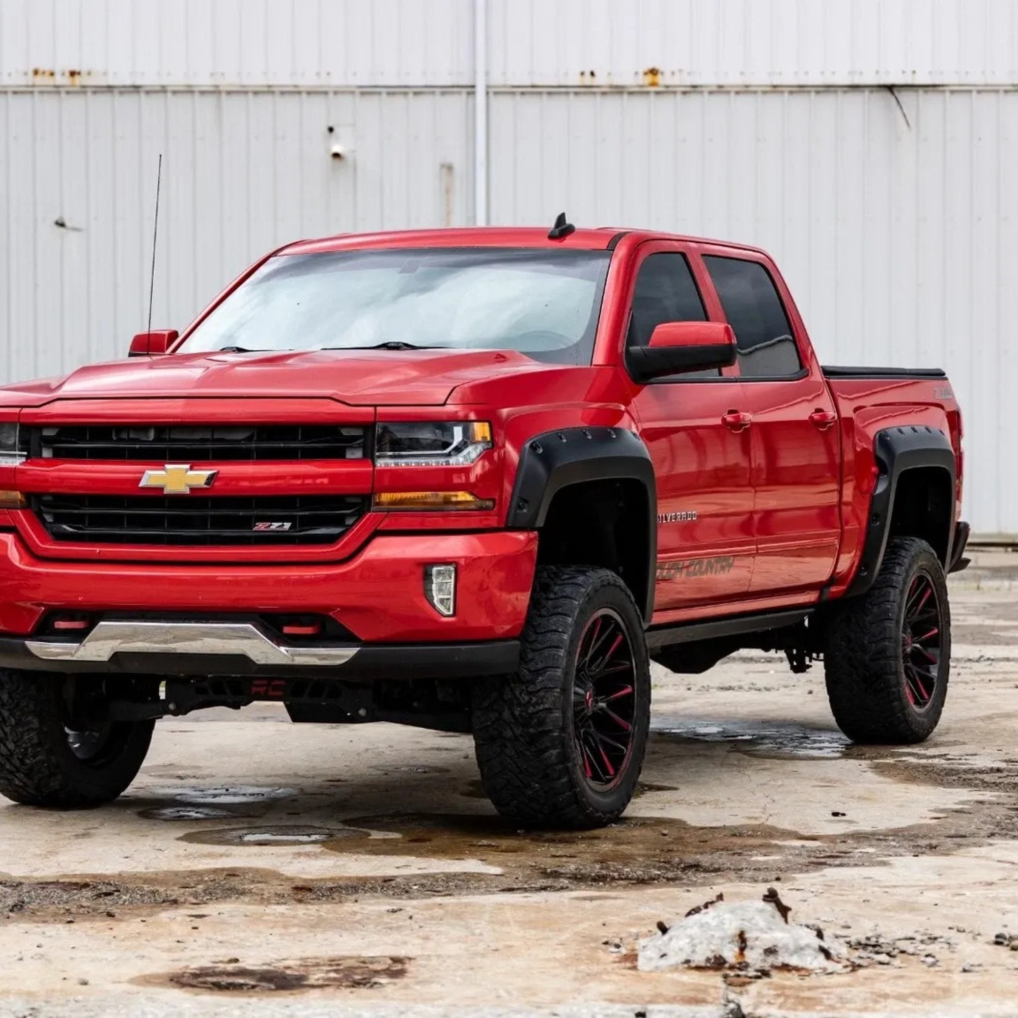 2" Pocket Style Smooth Fender Flares. Front & Rear suits Chev 2500/3500 (11-19) by Rough Country