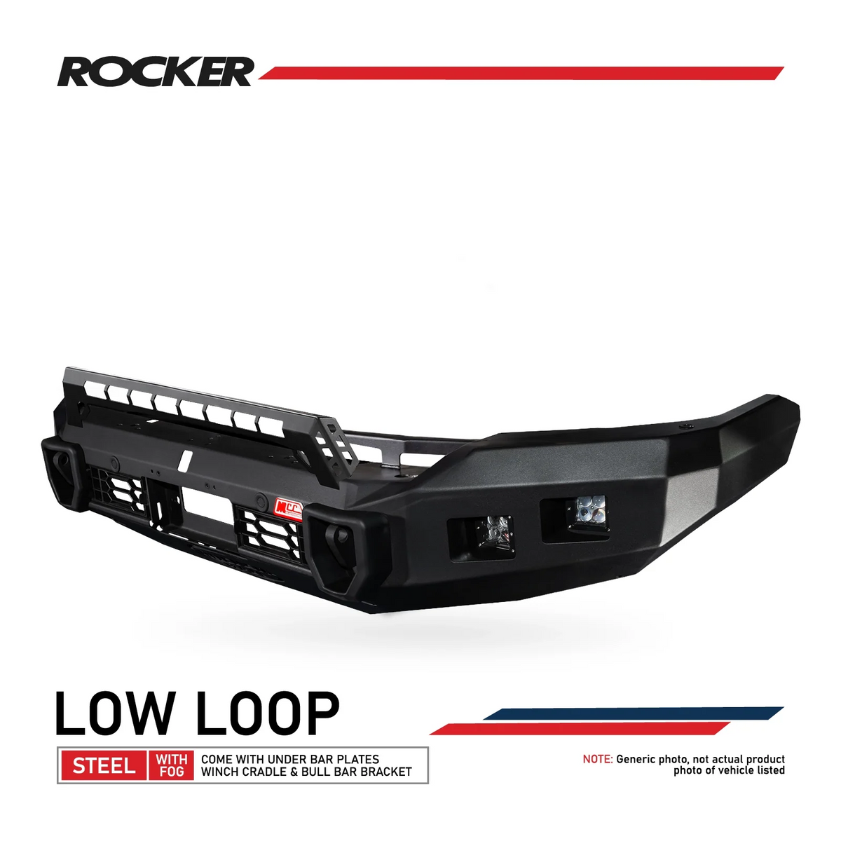 Next-Gen Ranger/Everest 2022-On - 078-01SQL Rocker Bull Bar Single Low Loop Package - SKU MCC-05010-7801SQL