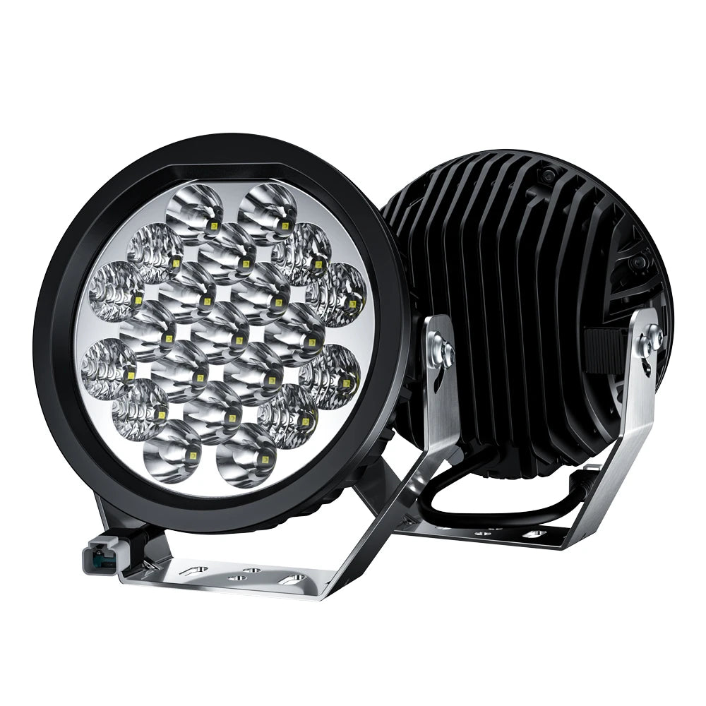 Offroad Animal Butt Kicker 7" Round LED Driving Light/Spotlight (pair)