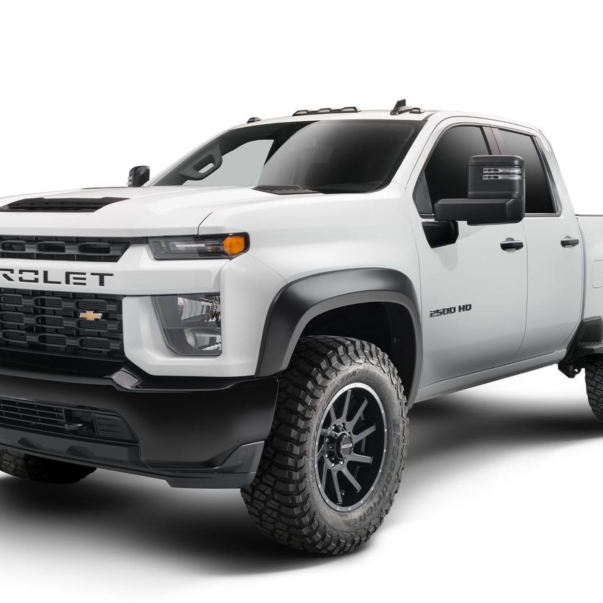 Extend-A-Flender Smooth Fender Flares, Black, Front & Rear suits Chev 2500 (20-26), 3500 (20-25) by Husky Liners