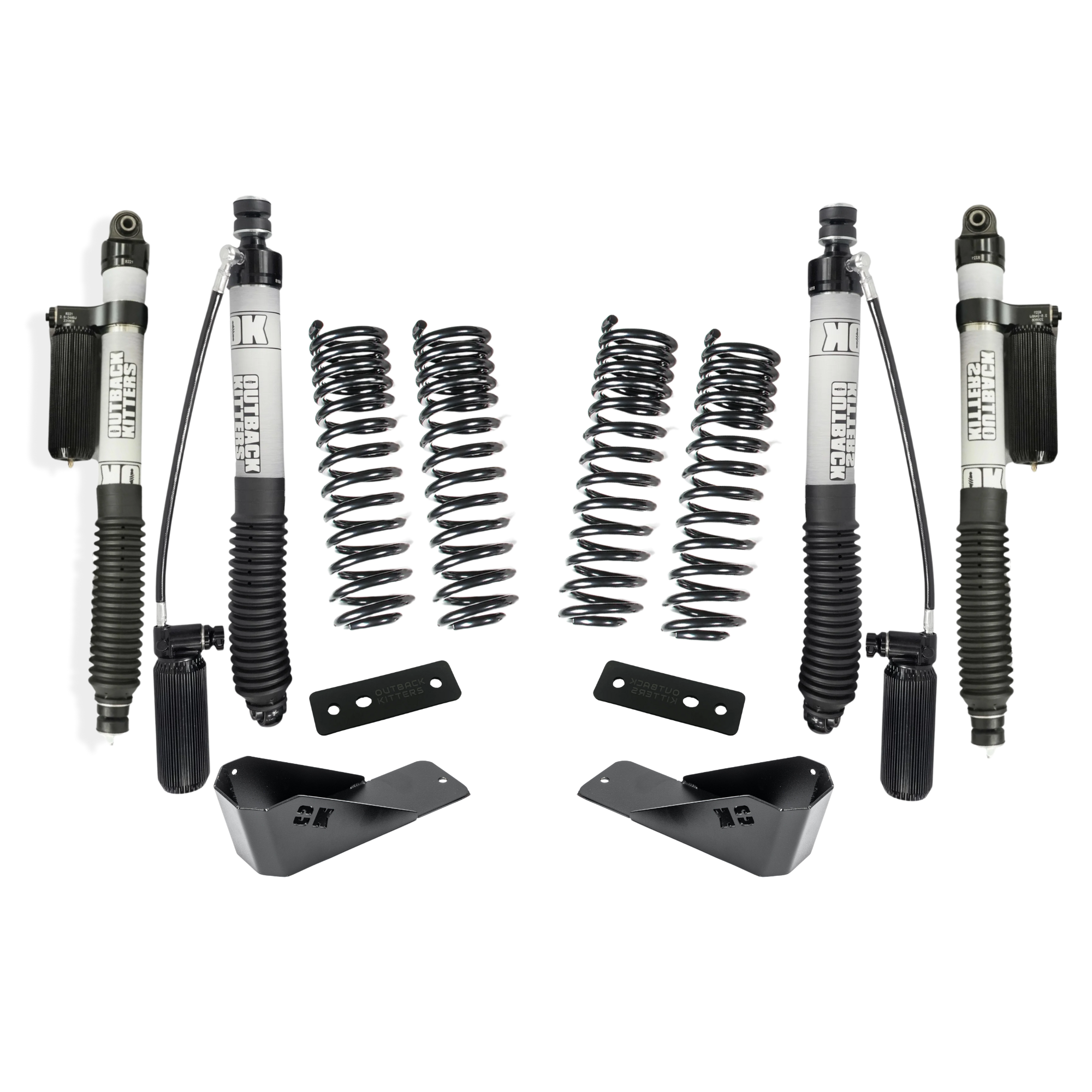 2" Lift Kit with OK 2.5" Shocks, Front/Rear +40% Coils suits Ram 2500 (13-26) by Outback Kitters