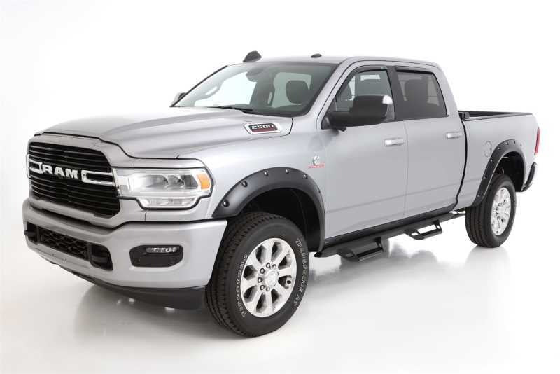 2" Smooth Pocket/Rivet Style Fender Flares, Black, Front & Rear suits Ram 2500/3500 (19-24) by Husky Liners