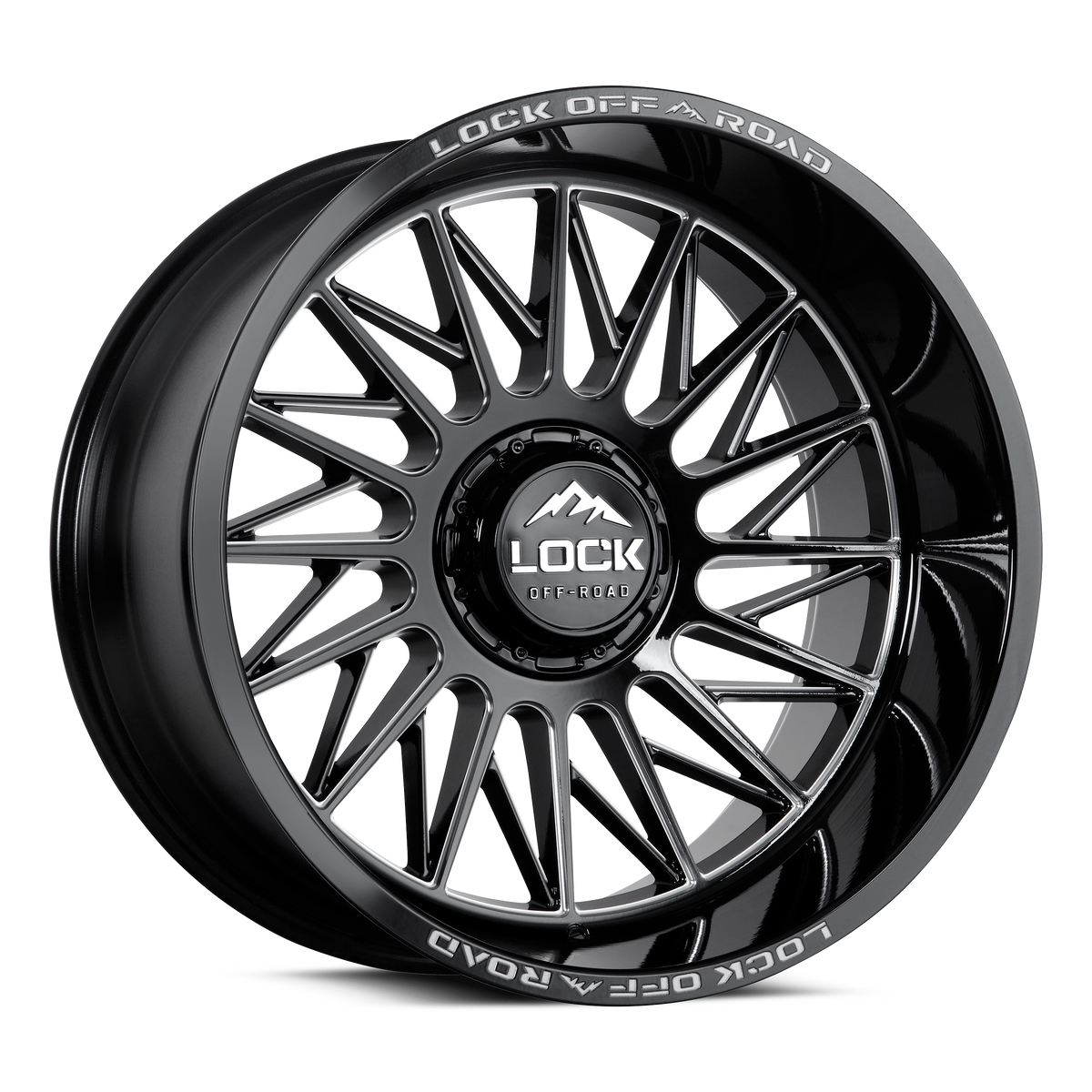 Lock Offroad X-Treme ASSAULT - GLOSS BLACK MILLING