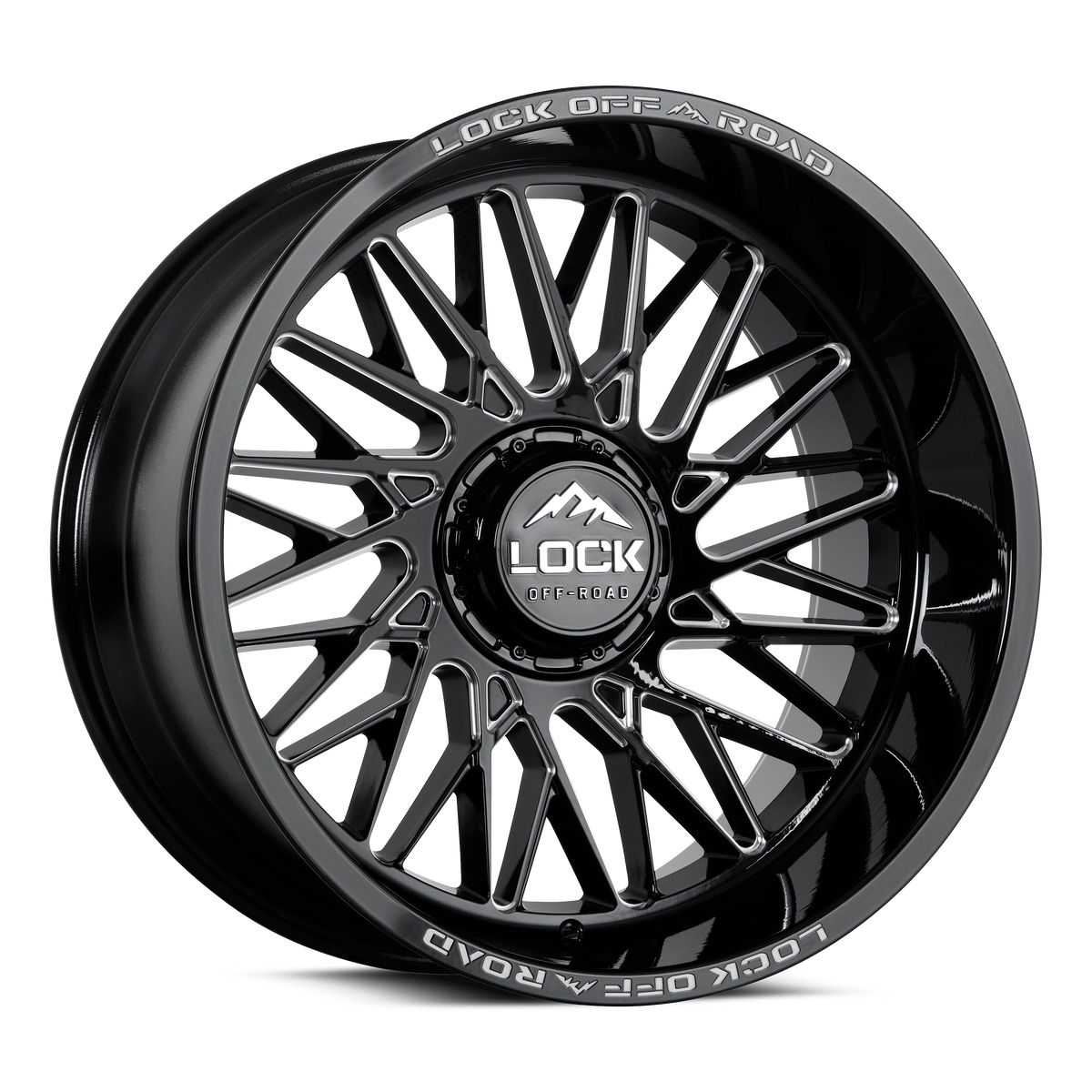 Lock Offroad X-Treme BANDIT - GLOSS BLACK MILLING