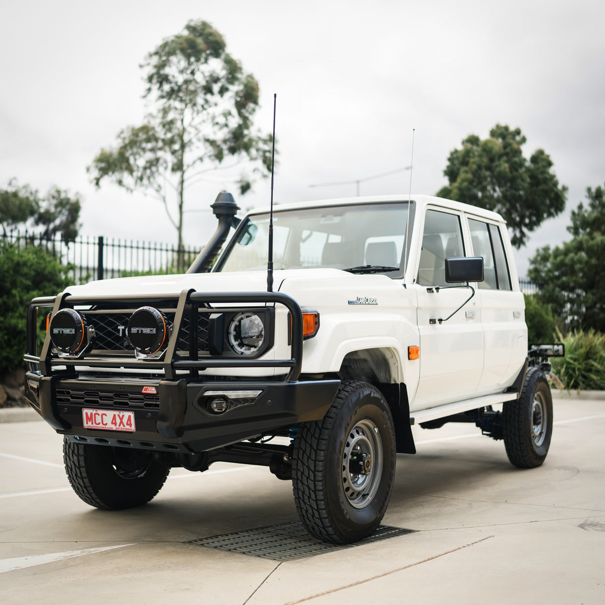 Land Cruiser 79 Series Single Cab 2024-On 808-02 Phoenix Bull Bar Black A Frame Package - SKU MCC-01024-802SC