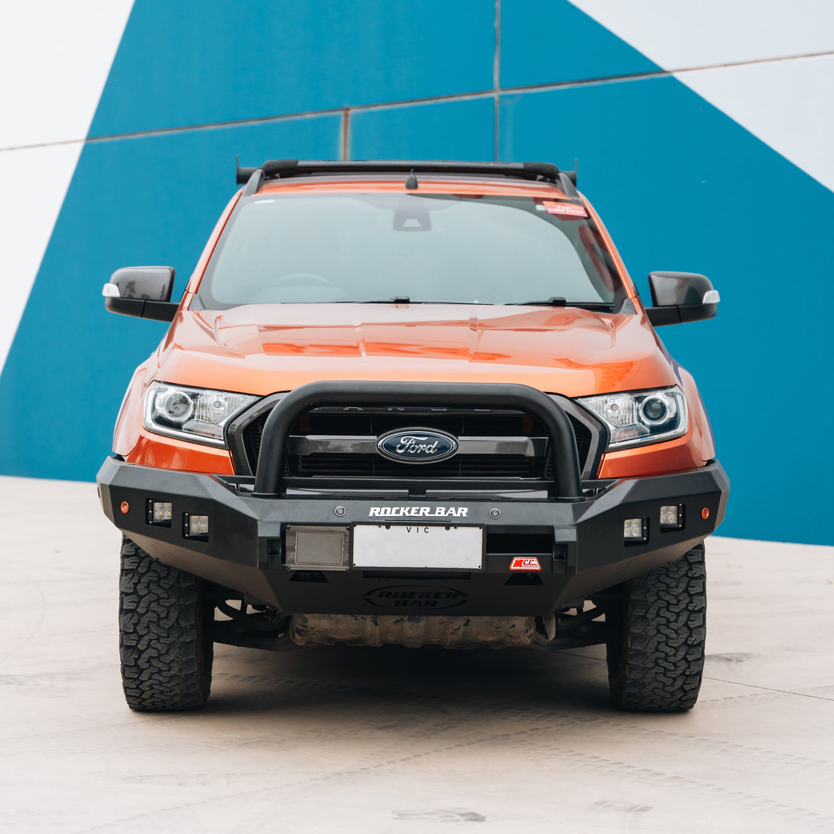 Ranger PX 2 2016-2019 Tech Pack 078-01SQSBL Rocker Bull Bar Single Sand Black Loop Package - SKU MCC-05006-7801SQSBLTP