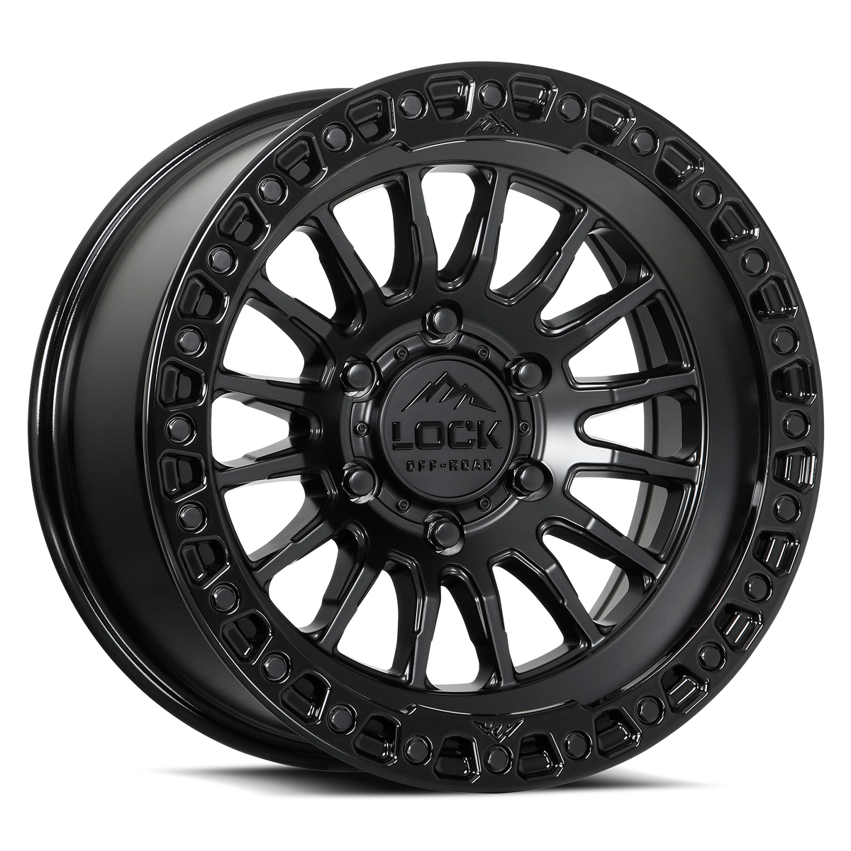 Lock Offroad GRIT - MATTE BLACK W GLOSS BLACK RING - view 1