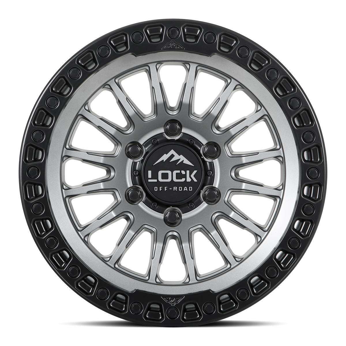Lock Offroad GRIT - MATTE GREY W MATTE BLACK RING - view 2