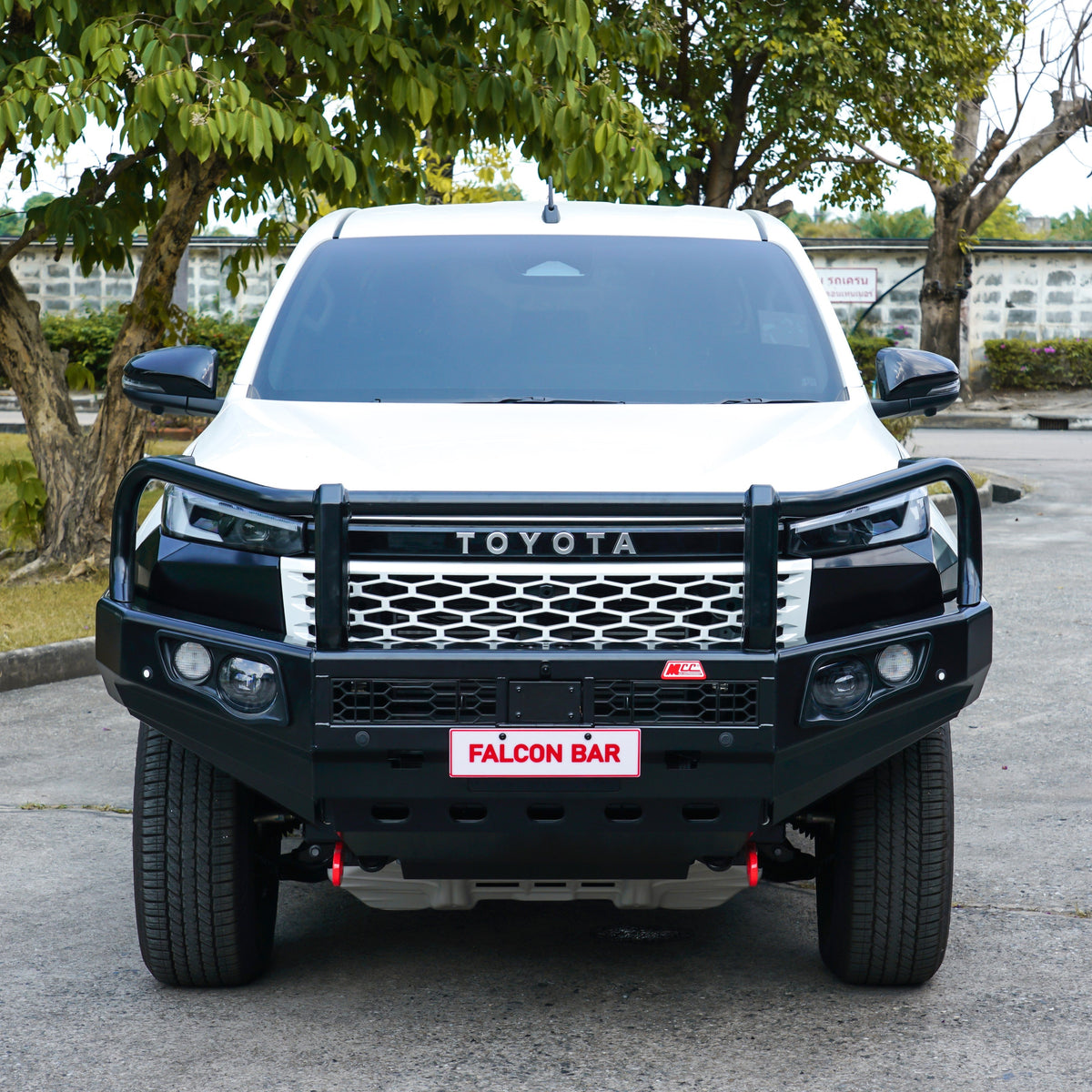 Hilux 2026-On (9th Gen) 707-02 Falcon Bull Bar Black A-Frame Package (LED Foglight)