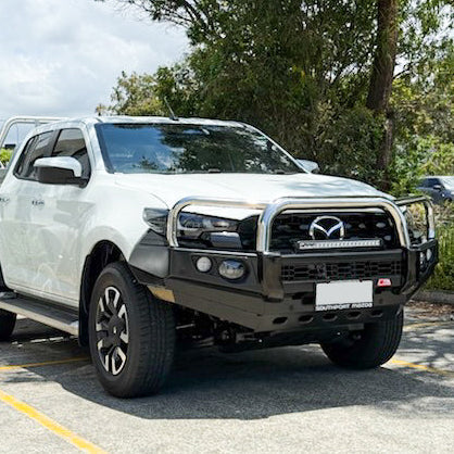 BT50 2025-On Facelift 707-01 Falcon Bull Bar Triple Stainless Loops Package (LED Foglight)