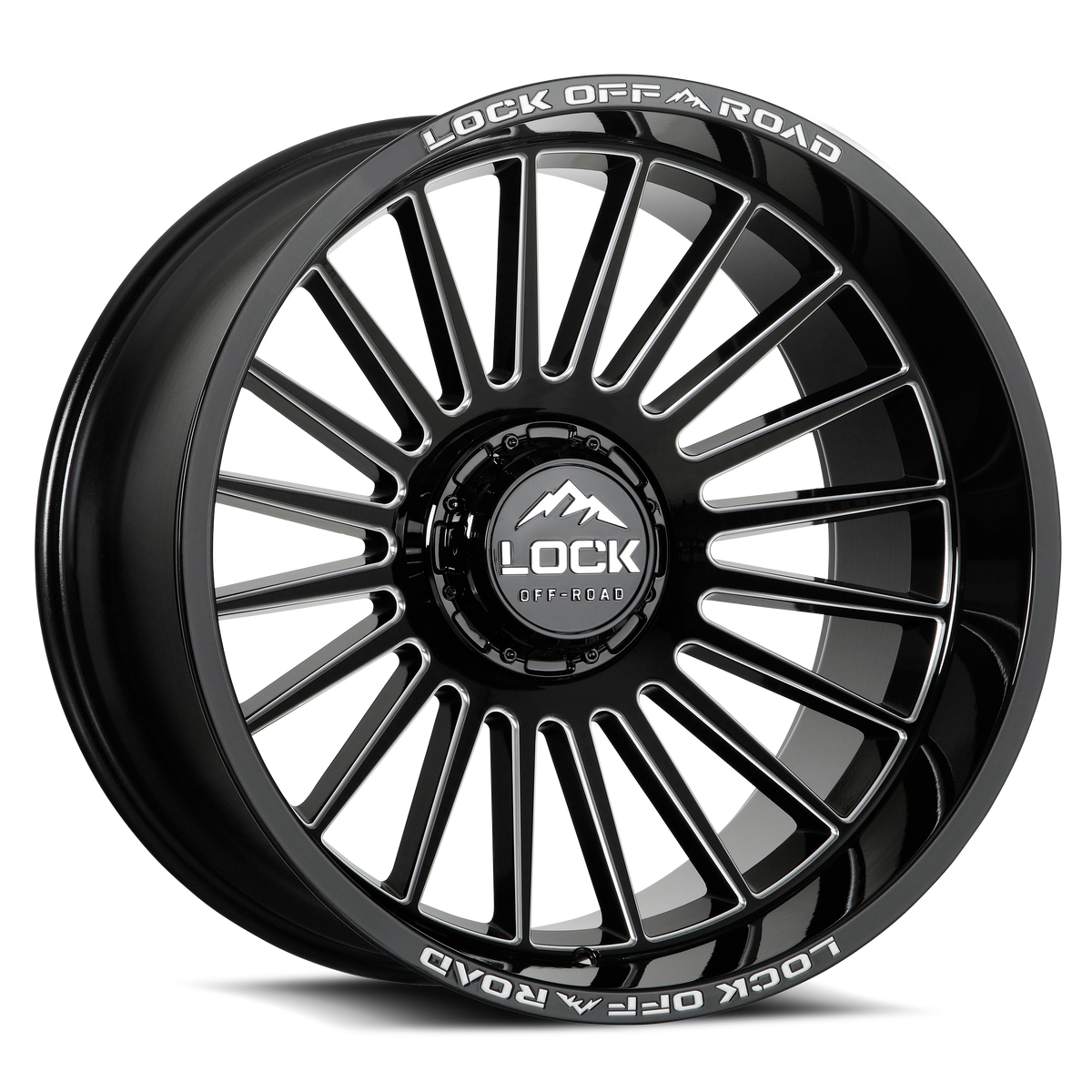 Lock Offroad X-Treme INVASION - GLOSS BLACK MILLING