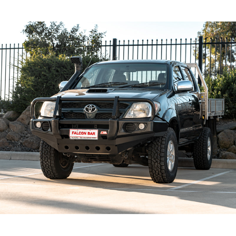 Hilux GGN25R 2005-2011 707-02 Falcon Bull Bar Black A-Frame Package (No Foglight) - SKU MCC-01002-702UP