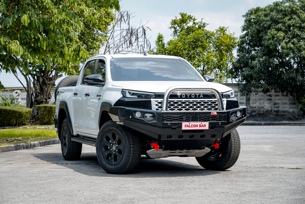 Hilux 2026-On (9th Gen) 707-01 Falcon Bull Bar Single Stainless Loops Package (LED Foglight)