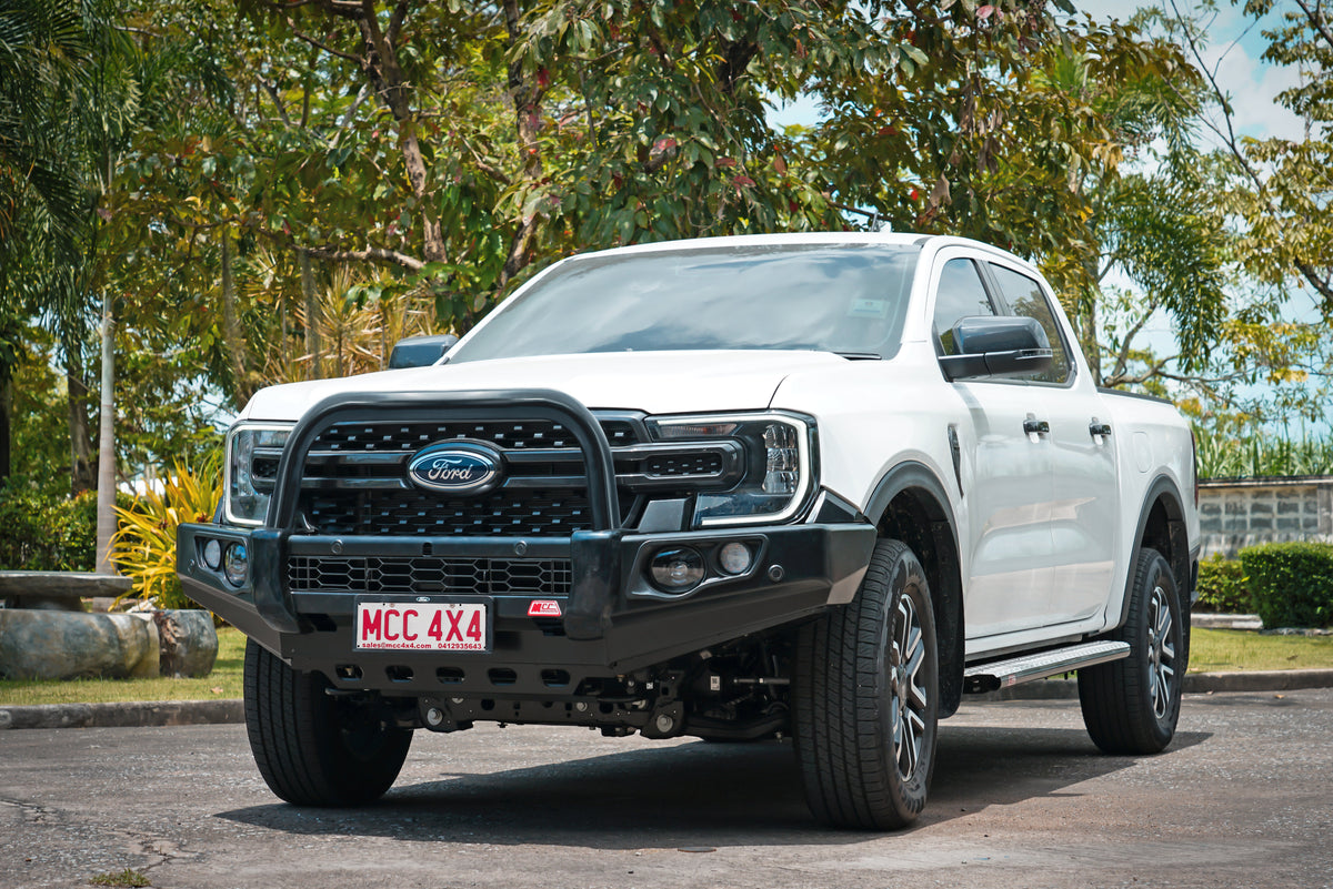 Next-Gen Ranger/Everest 2022-On - 707-01 Falcon Bull Bar Single Black Loop Package (LED Foglight) - SKU MCC-05010-701SBLFOG