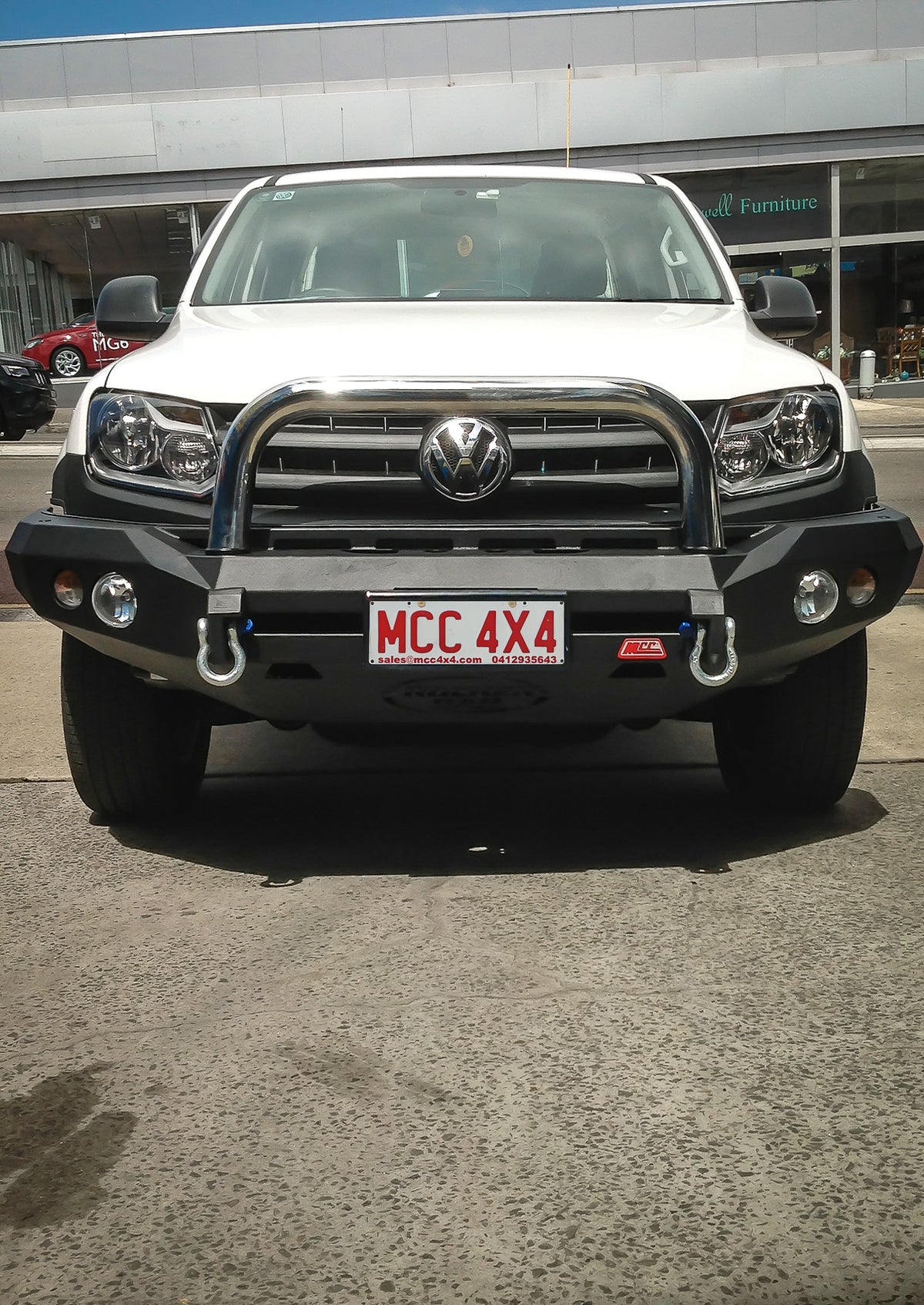 Amarok 2011-On 078-01SQSBL Rocker Bull Bar Single Sand Black Loop Package - SKU MCC-04001-7801SQSBL