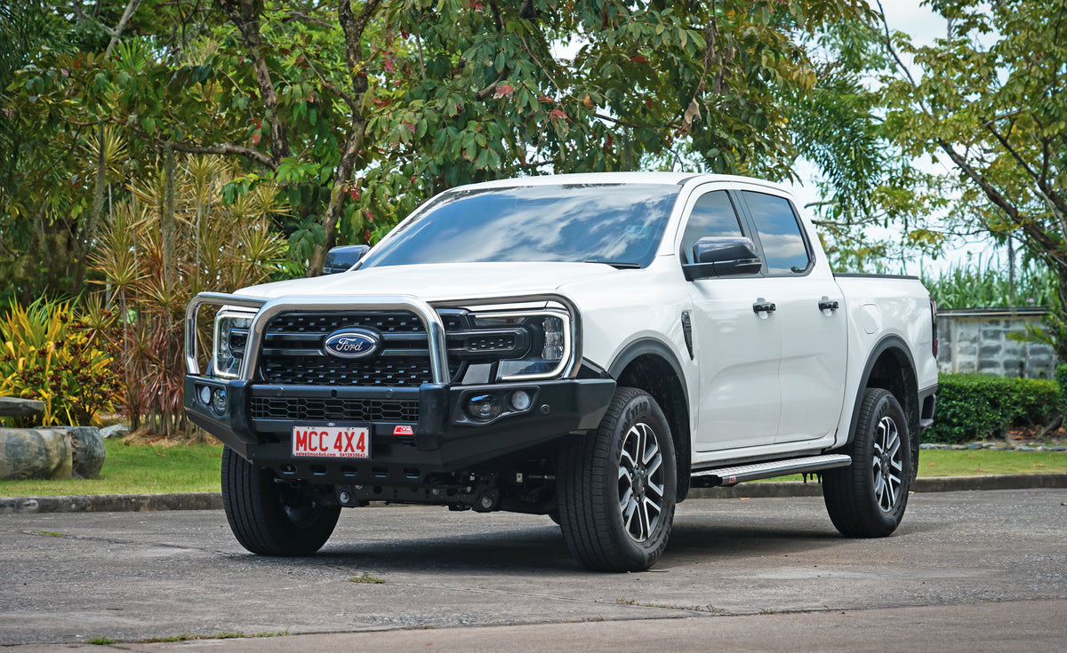 Next-Gen Ranger/Everest 2022-On - 707-01 Falcon Bull Bar Triple Stainless Loops Package (No Foglight) - SKU MCC-05010-701UP