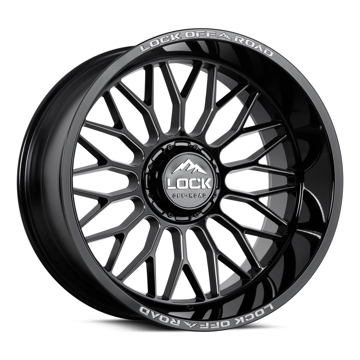 Lock Offroad X-Treme RAMPAGE - GLOSS BLACK MILLING