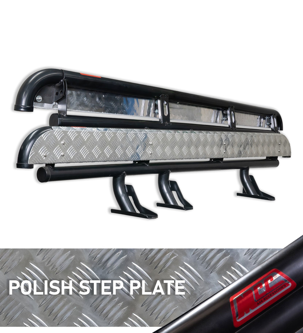 Triton ML/MN/MQ/MR 2006-Current 309BS Side Step Package (Chrome Step Plate) - SKU MCC-02002-309BS