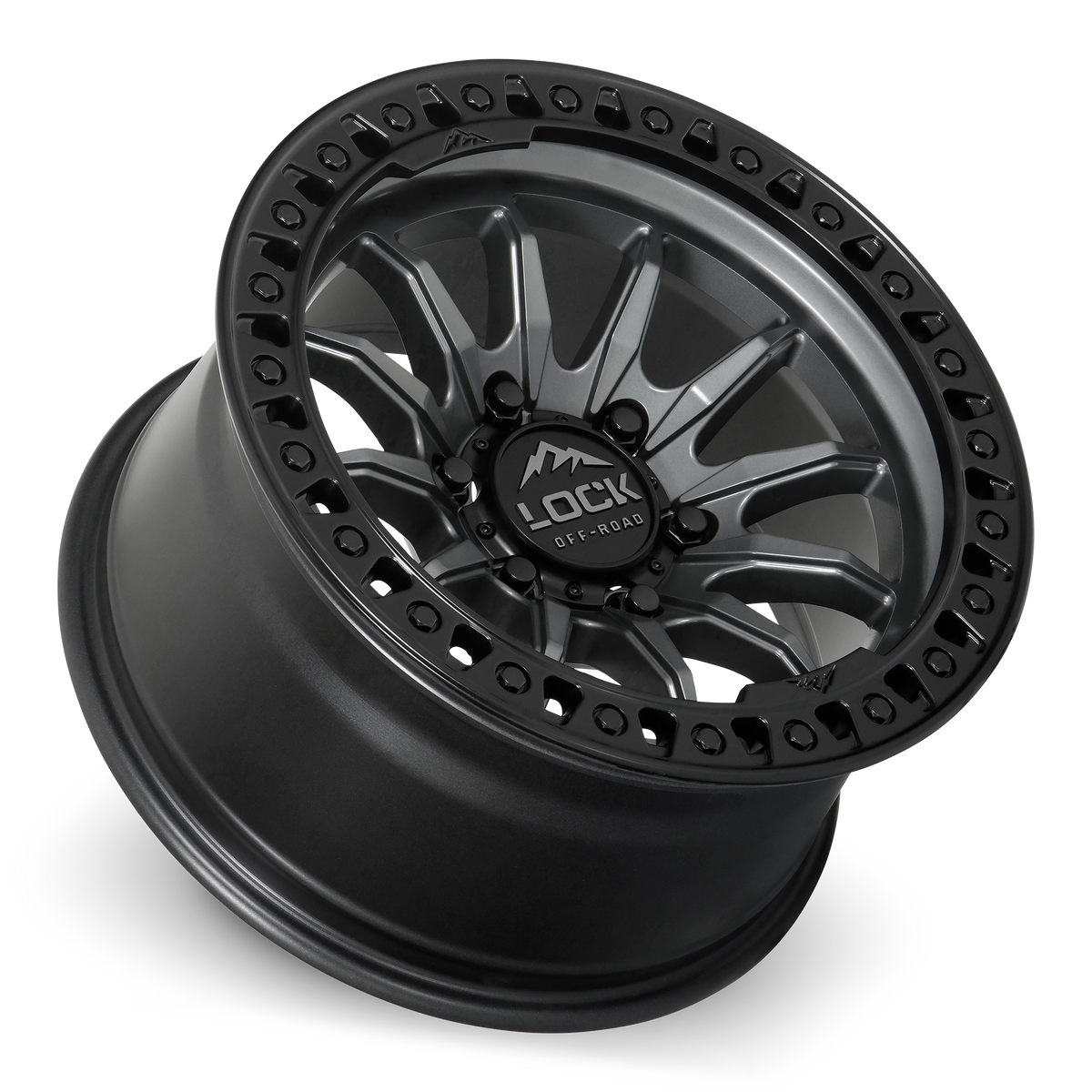 Lock Offroad TRAIL - MATTE GREY W MATTE BLACK RING - view 3