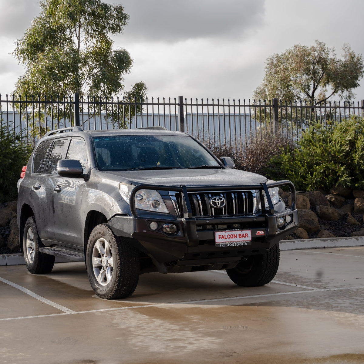 Prado 150 prefacelift 2009-2017 707-02 Falcon Bull Bar Black A-Frame Package (No Foglight) - SKU MCC-01011-702UP