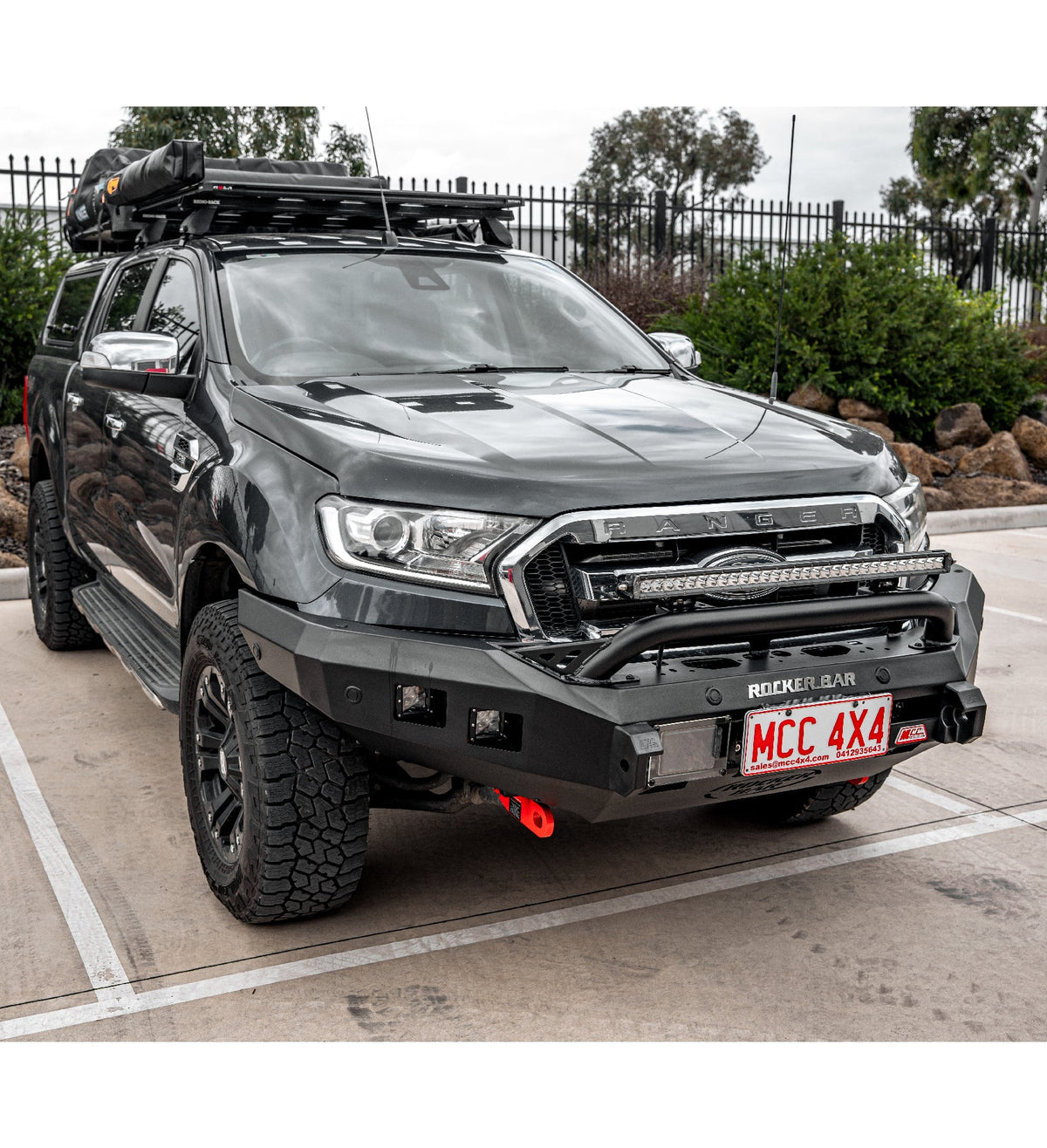 Ranger PX 2 2016-2019 Tech Pack 078-01SQL Rocker Bull Bar Single Low Loop Package - SKU MCC-05006-7801SQLTP