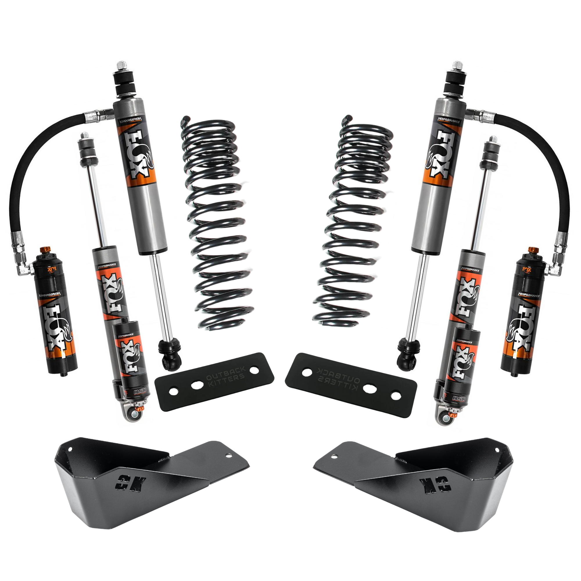 1" Lift Kit with Fox 2.5" Shocks, Front/Rear +20% Coils suits Ram 2500 (13-24) by Outback Kitters