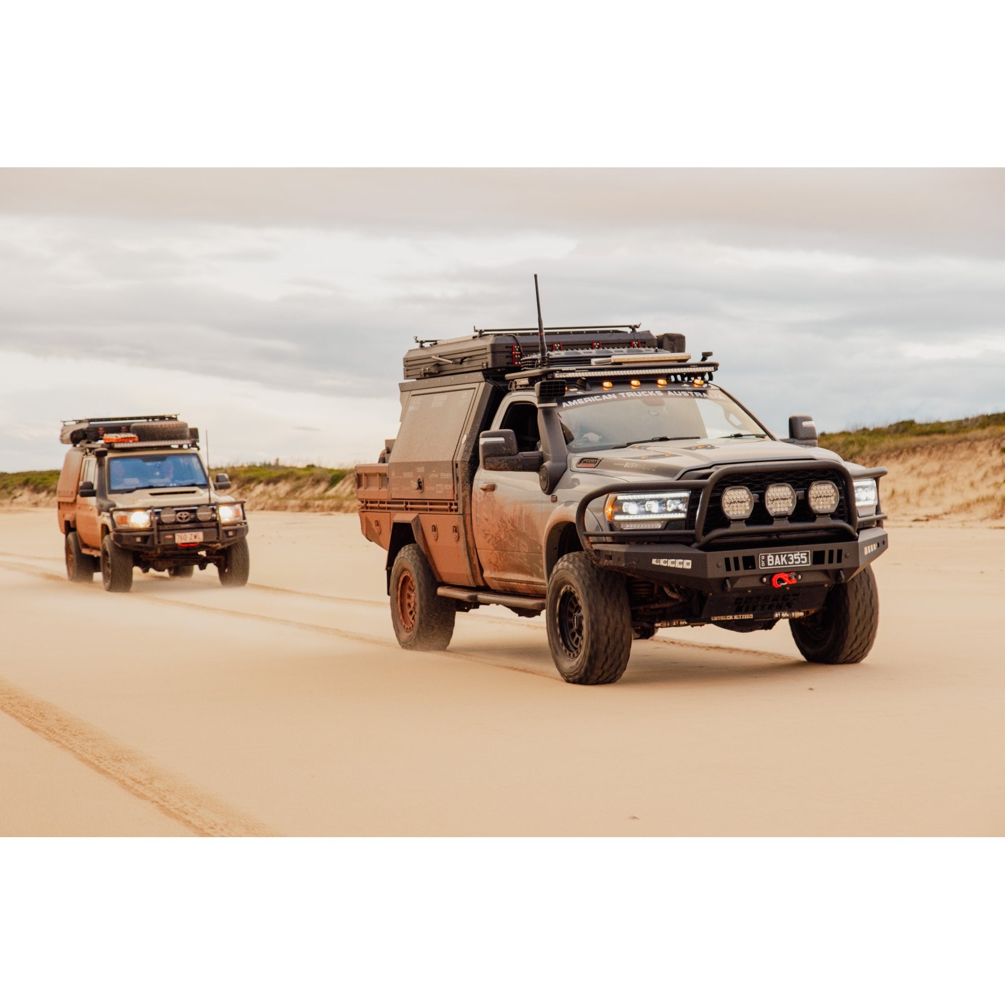 Full Guard Bar, 3 Tabs, Texture Black suits Ram 2500/3500 (2019-2024) by Outback Kitters