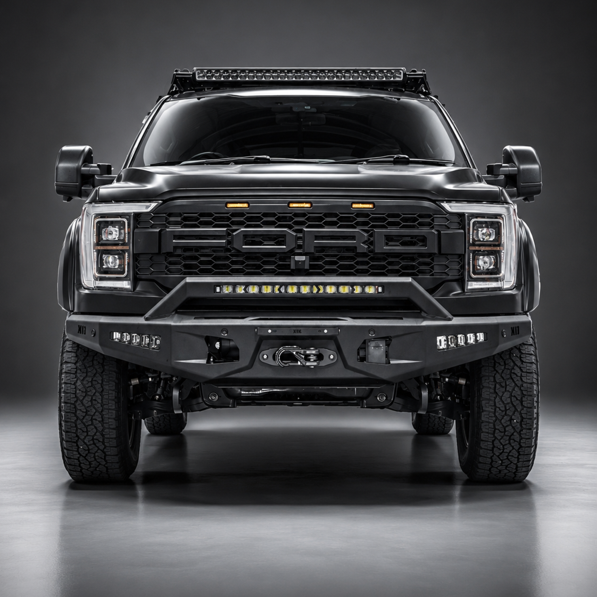 Pre Runner Bar, Chuck Series, Raw suits Ford F-150 (21-24) by Outback Kitters