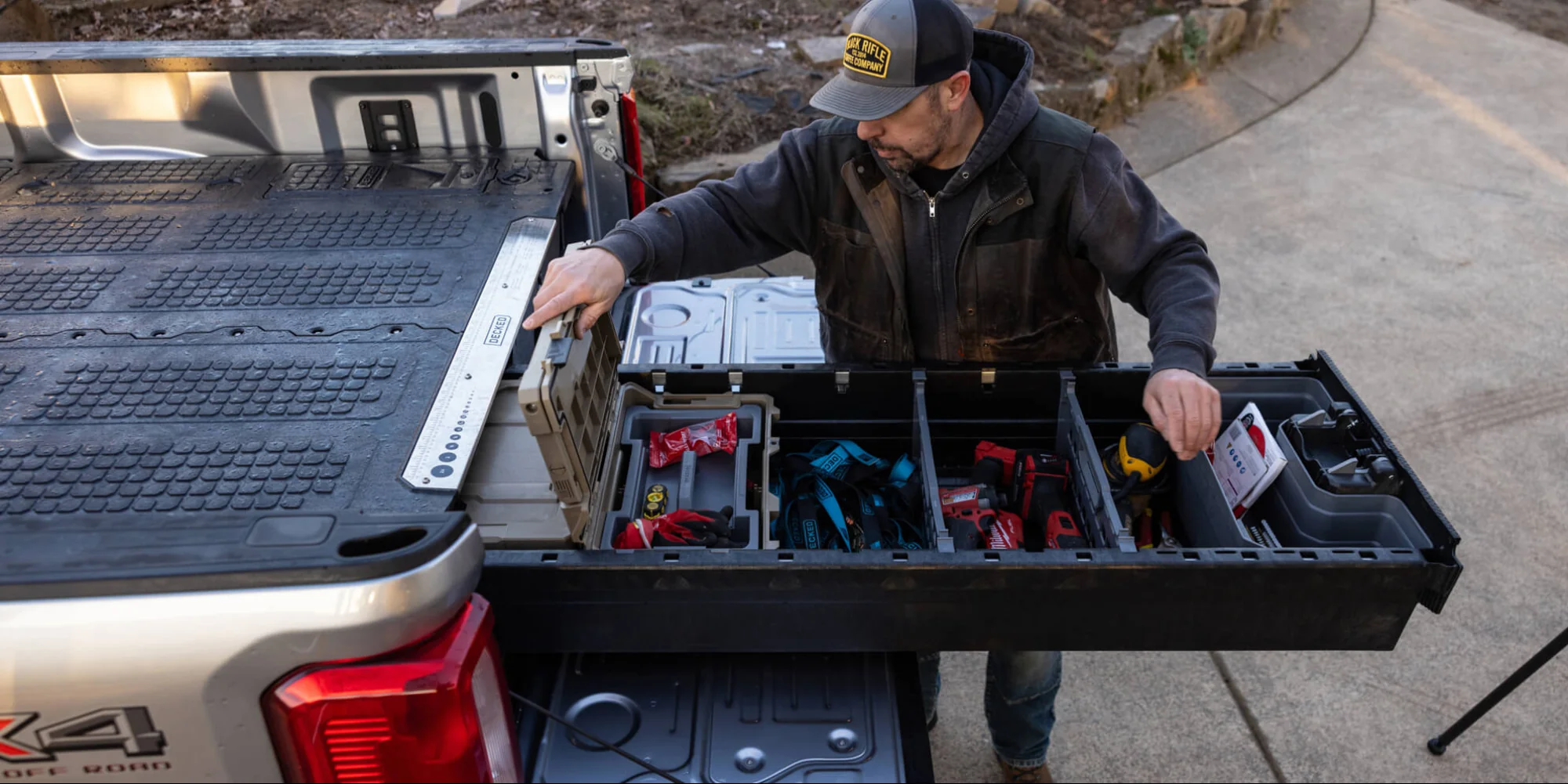 Drawer System (8' Tub) + Premium Accessory Pack + Load Floor suits Ford F-250 Super Duty/F-350 Super Duty (99-26) by DECKED
