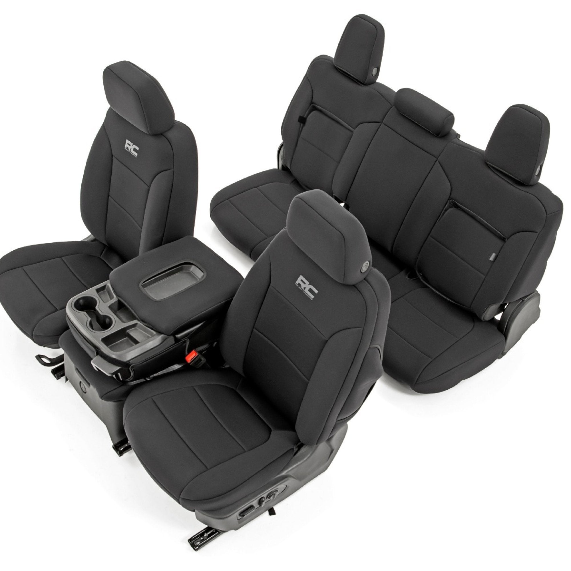 Cloth Comfort Seat Covers, Front & Rear suits Chev 1500 (19-26) by Rough Country